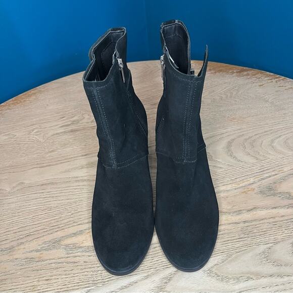 Kookaburra by UGG Samiah Mid Block Heel Suede Ankle Boots Black Women’s 8 - Picture 6 of 12